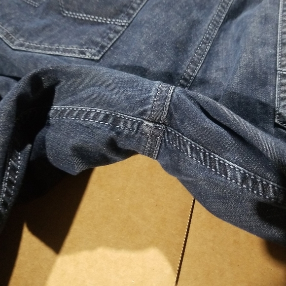 Alberto Jeans Modern Fit Luxury T400 Men's 40x26 Medium Wash (hemmed) DARK BLUE - Picture 9 of 11